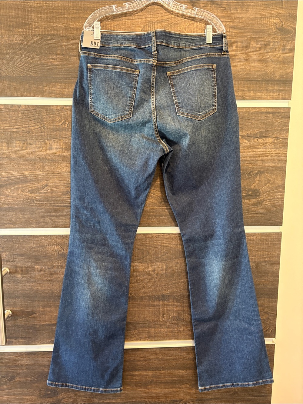 Kut from the Kloth Dark Blue Natalie Kurvy Bootcut Jeans - Size 18 - Picture 4 of 7